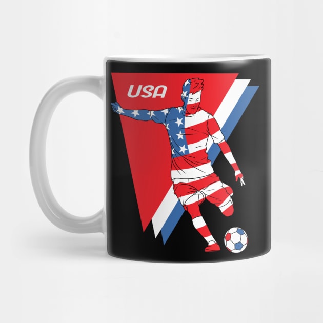 USA Futbol Football Soccer Player by Noseking